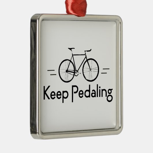 Blijf fietsen metalen ornament (Rechts)