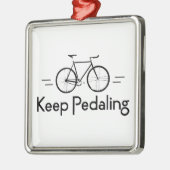 Blijf fietsen metalen ornament (Links)