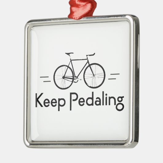 Blijf fietsen metalen ornament (Links)