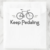 Blijf fietsen rechthoekige sticker (Tas)
