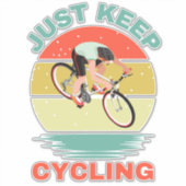 Blijf fietsen sticker (Voorkant)