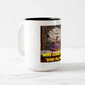 Blijf Fluffy met Juffrouw Cloud Tweekleurige Koffiemok (Voorkant links)