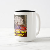 Blijf Fluffy met Juffrouw Cloud Tweekleurige Koffiemok (Voorkant rechts)