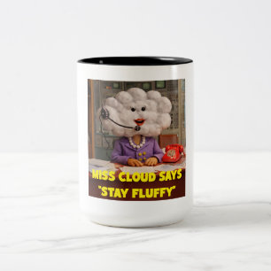 Blijf Fluffy met Juffrouw Cloud Tweekleurige Koffiemok