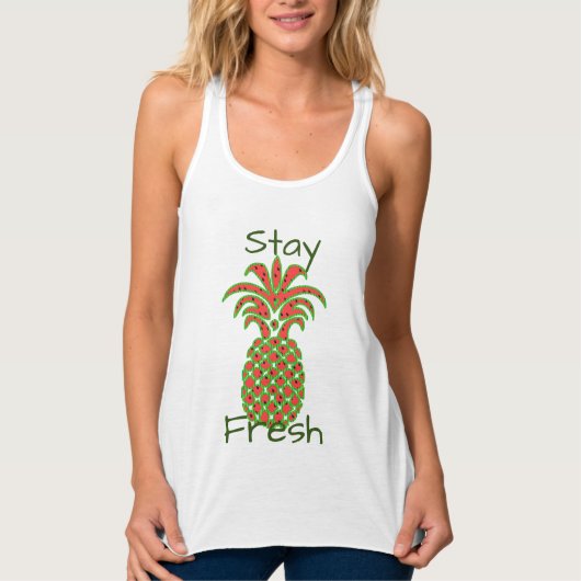 Blijf fris Cool Pineapple Design Vrouwen Tanktop (Voorkant)