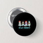 Blijf Frosty Fun Christmas Cool Sneeuwman Vrouwen Ronde Button 5,7 Cm (Voorkant /achterkant)