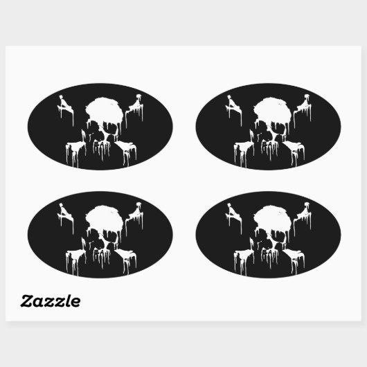 Blijf Frosty Ovale Sticker (Vel)