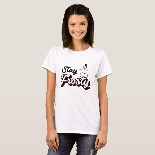Blijf Frosty, Snowman T-shirt (Voorkant volledig)