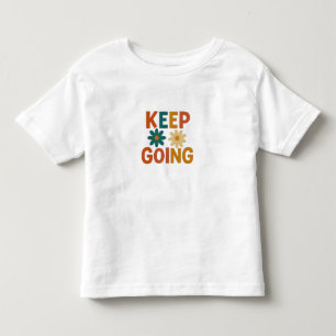 , blijf gaan hoed, motivatiepet, bloemige honkbalp kinder shirts