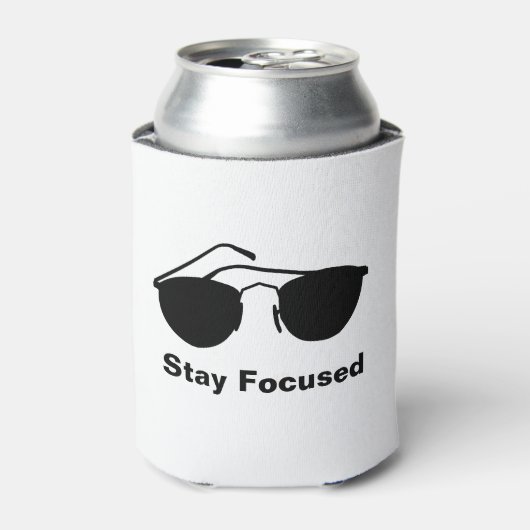 Blijf geconcentreerd in 2026 blikjeskoeler (Blikje Voorkant)