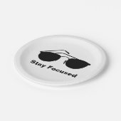 Blijf geconcentreerd in 2026 papieren bordje (Gekanteld)