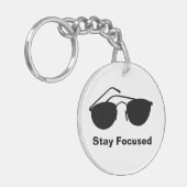 Blijf geconcentreerd in 2026 sleutelhanger (Voorkant Links)