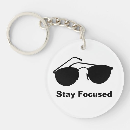 Blijf geconcentreerd in 2026 sleutelhanger (Voorkant)