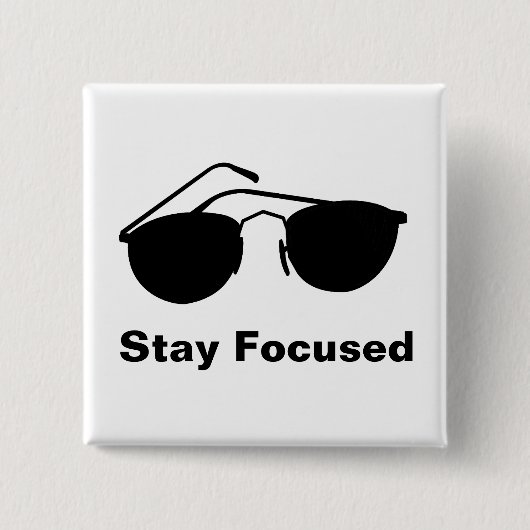 Blijf geconcentreerd in 2026 vierkante button 5,1 cm (Voorkant)