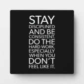 Blijf gedisciplineerd en consistent - Gym, Hustle Fotoplaat (Voorkant)