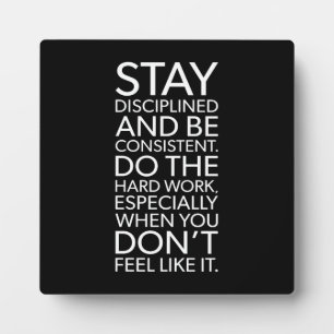 Blijf gedisciplineerd en consistent - Gym, Hustle Fotoplaat