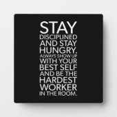Blijf gedisciplineerd en honger - Gym, Hustle, Suc Fotoplaat (Voorkant)