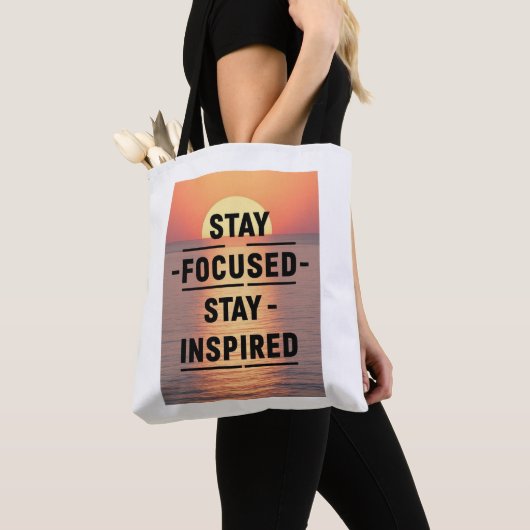Blijf gefocust - Blijf geïnspireerd optie 2 Tote Bag (Dichtbij)