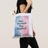 Blijf gefocust - blijf geïnspireerd tote bag (Dichtbij)