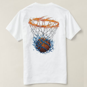 Blijf gefocust Blijf vooruit gaan Basketbal Motiva T-shirt