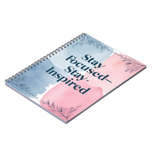 Blijf gefocust en blijf geïnspireerd notitieboek (Linkerzijde)
