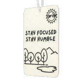 Blijf gefocust en blijf nederig | Zwart & Wit Luchtverfrisser (Links)