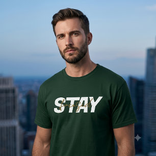 Blijf Gefocust Motiverende Docent Fitness Kleding T-shirt