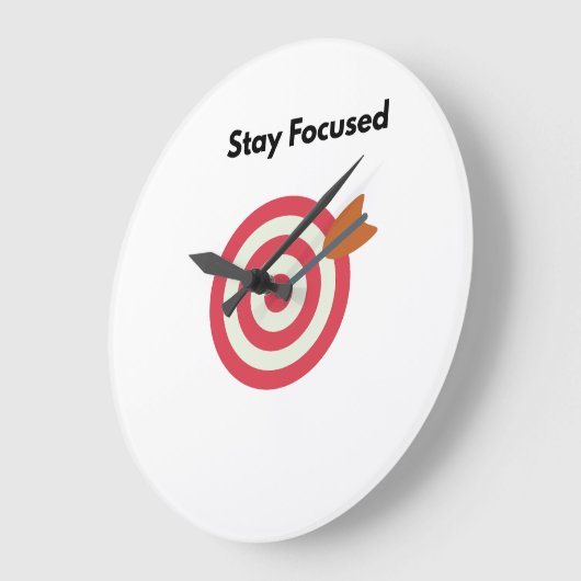 Blijf gefocust op de Motivatie wandklok (Hoek)