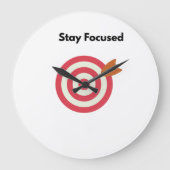 Blijf gefocust op de Motivatie wandklok (Voorkant)