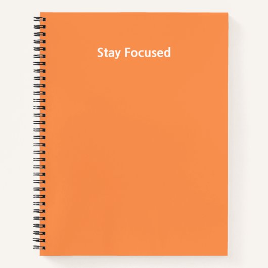 “Blijf gefocust” Oranje Student Planner Journaal Notitieboek (Voorkant)