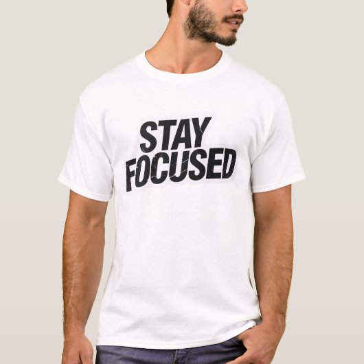 “Blijf Gefocust T-Shirt – Motiverende Jeugd Tee” (Voorkant)