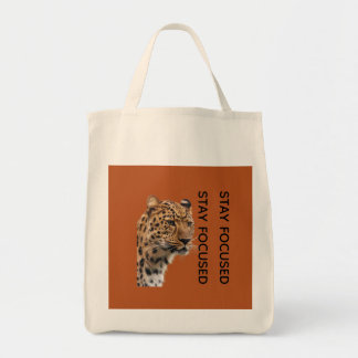 Blijf Gefocust Tijger Motiverende Boodschappentas Tote Bag