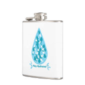 Blijf gehydrateerd blauw en wit heupfles (Links)