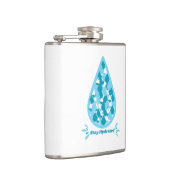 Blijf gehydrateerd blauw en wit heupfles (Rechts)