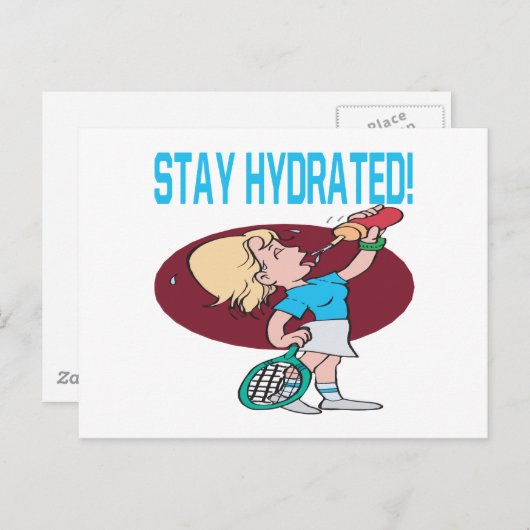 Blijf gehydrateerd briefkaart (Voorkant / Achterkant)
