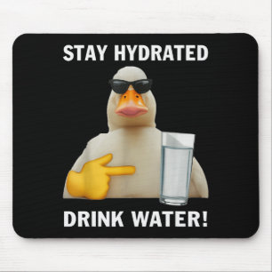 Blijf Gehydrateerd Drink Water Grappige Meme Eend Muismat