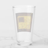 Blijf gehydrateerd Neon Yellow Sign Glas (Achterkant)