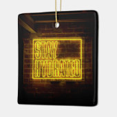 Blijf gehydrateerd Neon Yellow Sign Keramisch Ornament (Links)