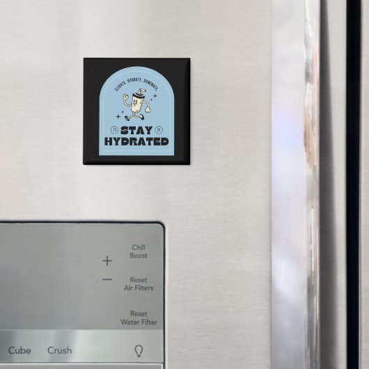 Blijf Gehydrateerd Retro Keukenmagneet Magneet (Insitu (Koelkast))