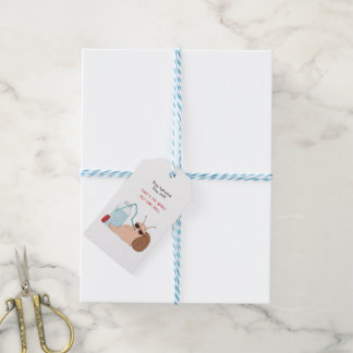 Blijf Gehydrateerd – Schattige Ontspannende Slak Cadeaulabel