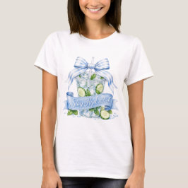Blijf Gehydrateerd Zomer PNG Komkommer Water Desig T-shirt