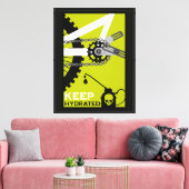 Blijf Gehydrateerde Fiets Canvas Afdruk (Insitu (Woonkamer))