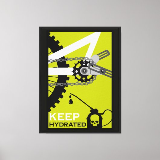 Blijf Gehydrateerde Fiets Canvas Afdruk (Voorkant)