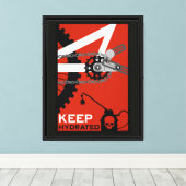 Blijf Gehydrateerde Fiets Canvas Afdruk (Insitu (Houten vloer))