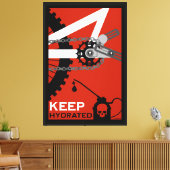 Blijf Gehydrateerde Fiets Canvas Afdruk (Insitu (Woonkamer))