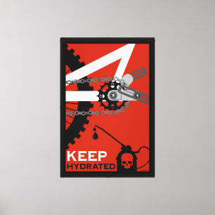 Blijf Gehydrateerde Fiets Canvas Afdruk