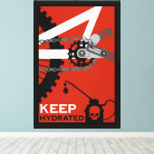 Blijf Gehydrateerde Fiets Canvas Afdruk (Insitu (Houten vloer))