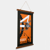 Blijf Gehydrateerde Fiets Hangend Wandkleed (Gebogen)