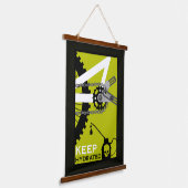 Blijf Gehydrateerde Fiets Hangend Wandkleed (Gebogen)