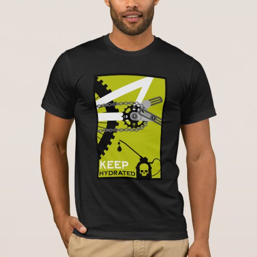Blijf Gehydrateerde Fiets T-shirt (Voorkant)